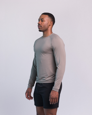 'Stone Grey' Performance Longsleeve